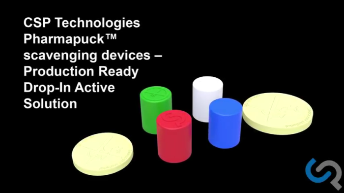 CSP Technologies Pharmapuck scavenging devices